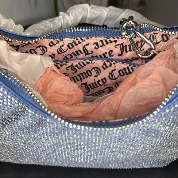 Juicy Couture UK Blue Bling Hazel Hobo Shoulder & Crossbody Bag